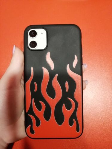 Customer photo review of Flame Pattern iPhone Case