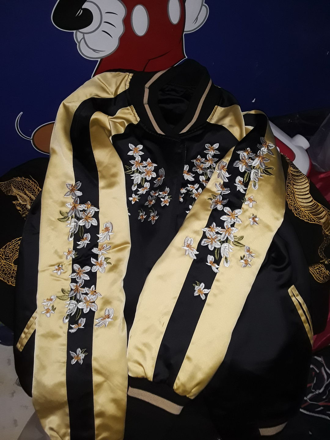 Customer photo review of Flowers & Crane Sukajan Souvenir Jacket [Reversible]