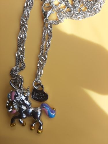 Customer photo review of Unicorn Necklace and Earring