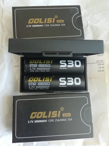Customer photo review of Golisi S30 18650s Li-ion Battery 2PCS