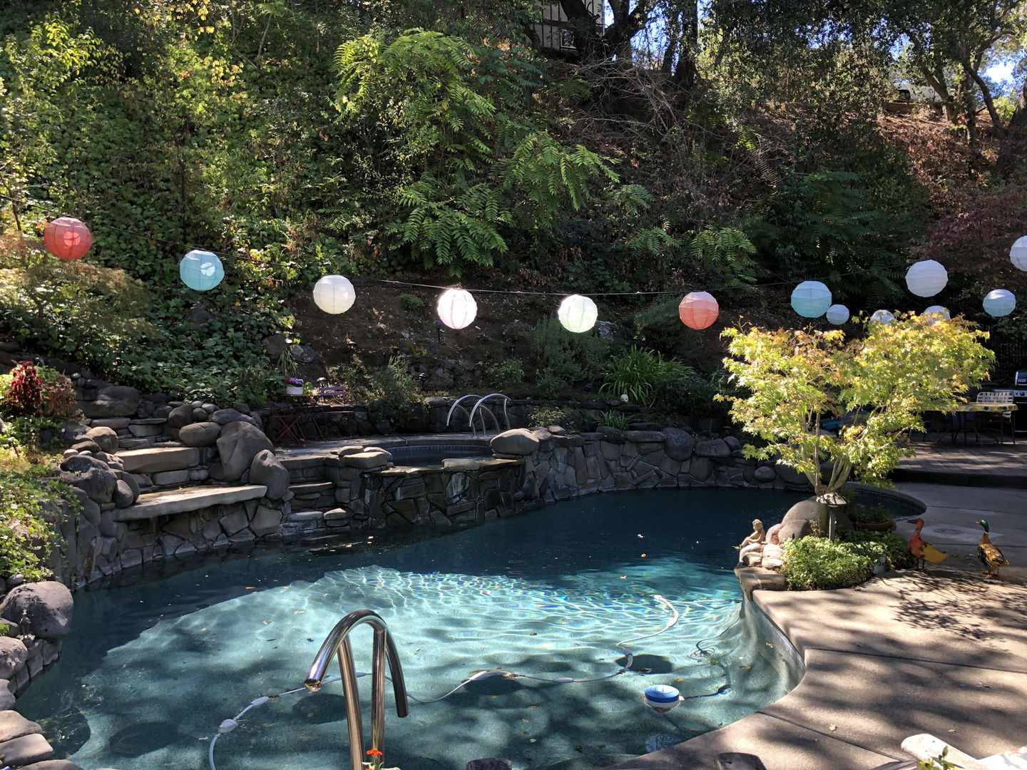 Customer photo review of 24" Beige / Ivory Round Paper Lantern, Crisscross Ribbing, Chinese Hanging Wedding & Party Decoration