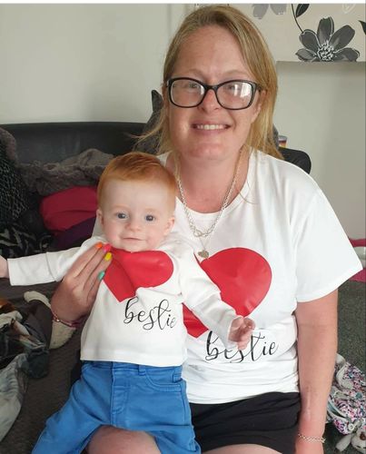 Customer photo review of Heart Besties Mum & Kid Matching T-Shirts (MRK X)