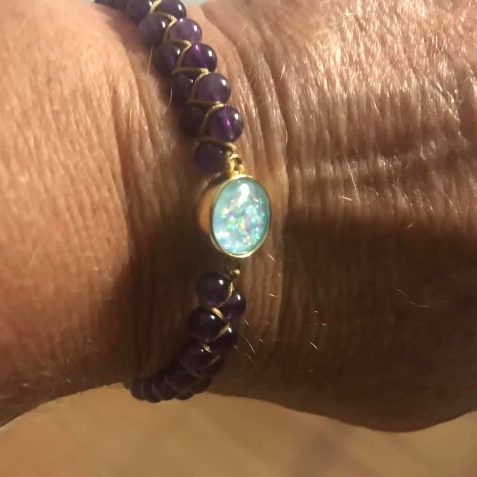 Customer photo review of Intense Amethyst Healing Bracelet