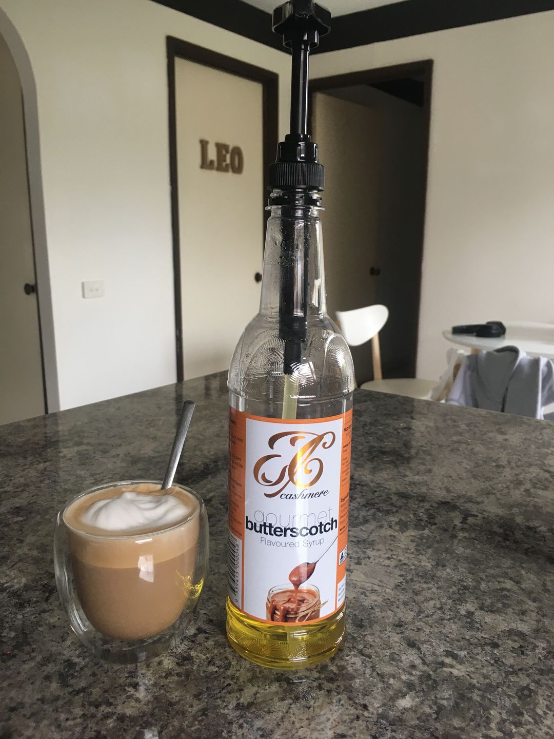 Customer photo review of Butterscotch Coffee Syrup