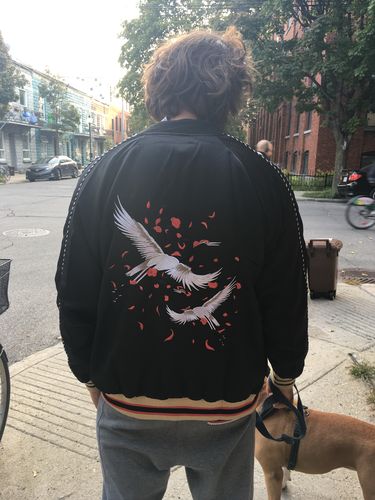 Customer photo review of Double Flying Cranes Sukajan Souvenir Jacket