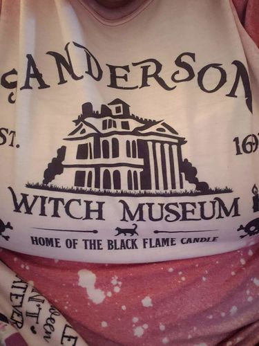 Customer photo review of Cute Halloween Sanderson Witch Museum Bleached Tee