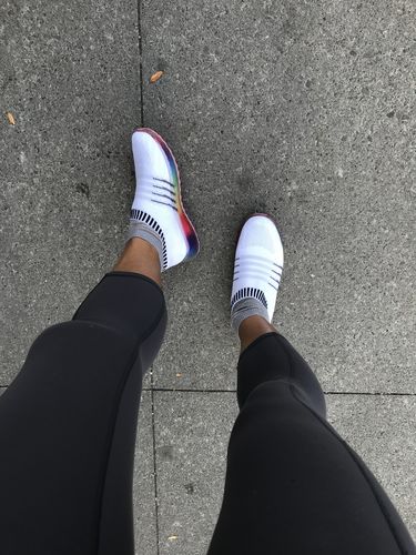Customer photo review of Striped Breathable Casual Sneakers