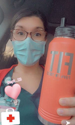 Customer photo review of This Is Probably Tears Of Students Laser Etched Tumbler