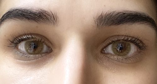 Customer photo review of Elite Sandy gray Colored Contact Lenses