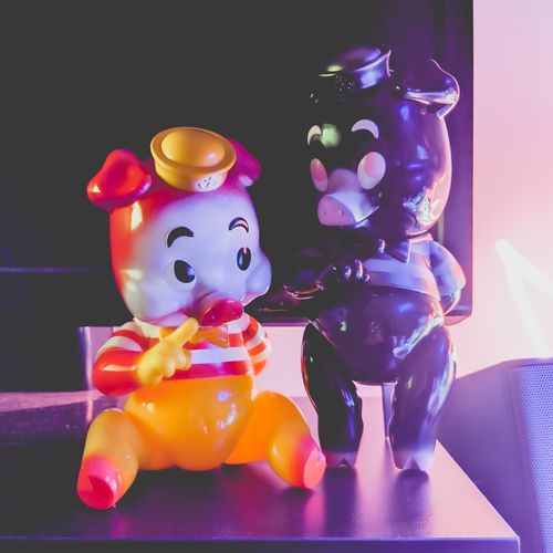 Customer photo review of Piggums Evil MC Sofubi Frank Kozik x Black Book Toy