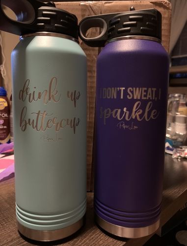 Customer photo review of $15 Friday - Drink Up Buttercup 32oz Water Bottle