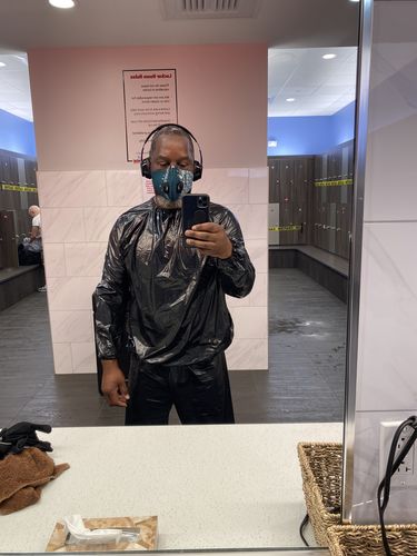Customer photo review of Heavy Duty Anti-Rip Weight Loss Sauna Suit