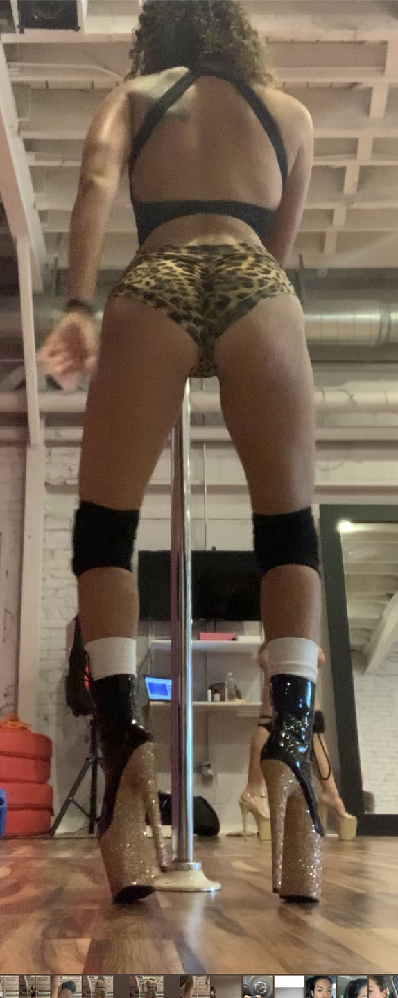 Customer photo review of Leopard Hot Pants