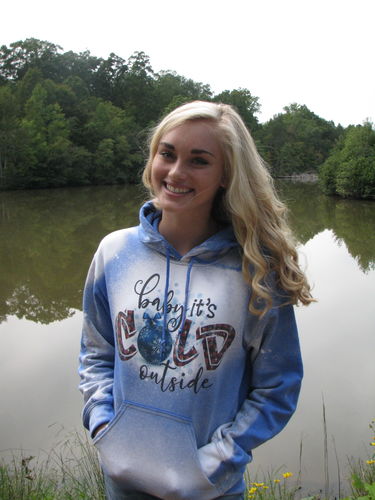 Customer photo review of Baby It's Cold Outside Hoodie