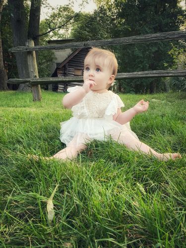 Customer photo review of Sophia lace romper