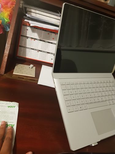 Customer photo review of Laptop Stand | Aluminium, Portable & Foldable