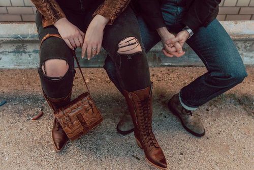 Customer photo review of No.1002 FREEWAY lace-up knee boot Chestnut