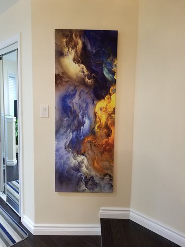 Customer photo review of 'Faith' Framed Canvas (64" x 24")