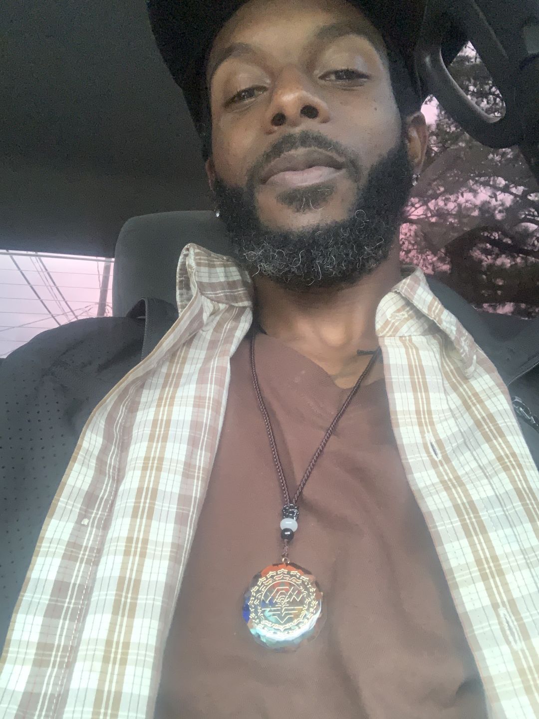 Customer photo review of Sacred Sri Yantra Orgonite Chakra Necklace