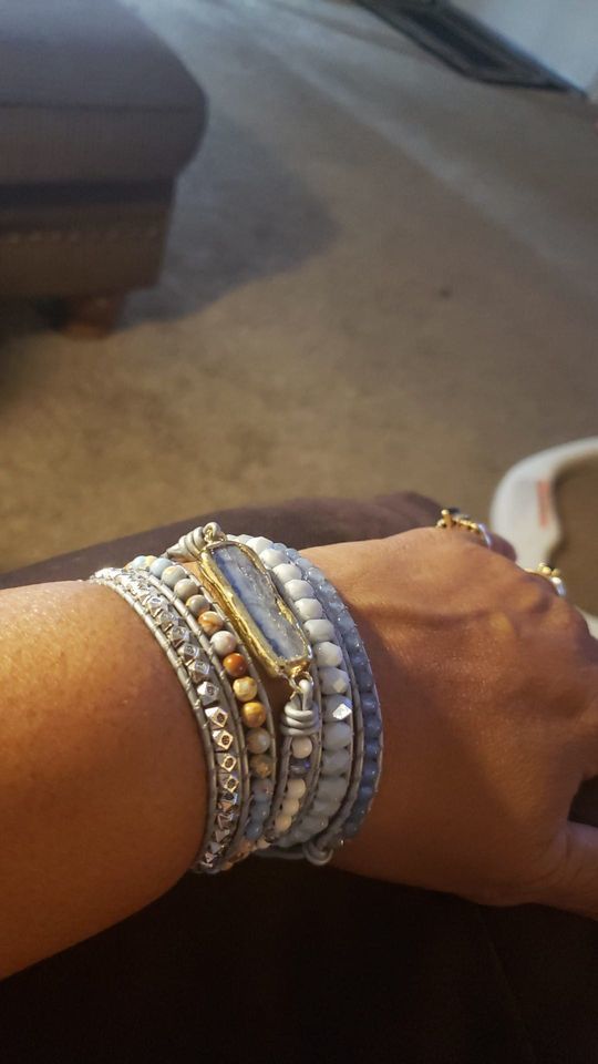Customer photo review of Healing Topaz Wrap Bracelet