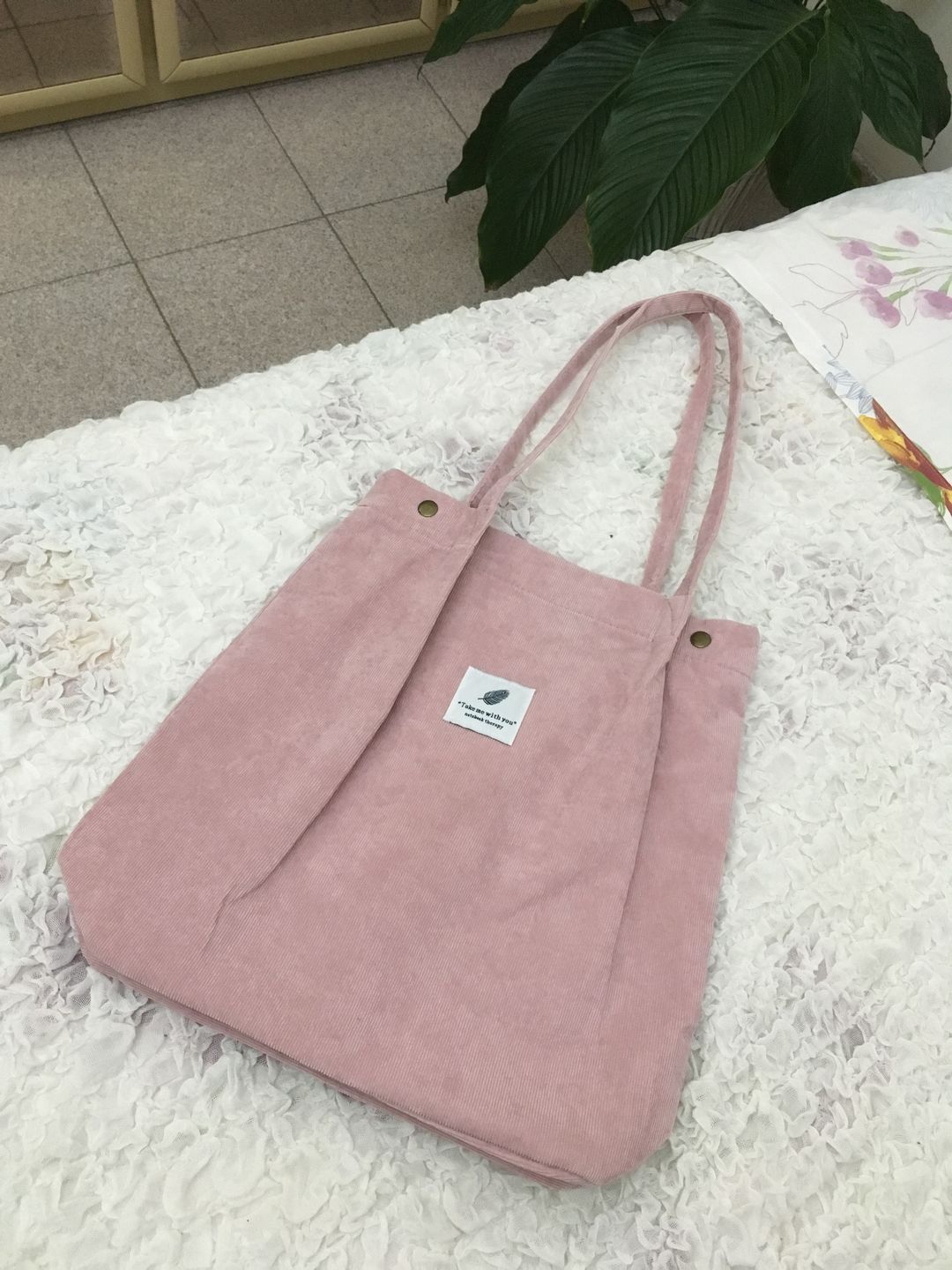 Customer photo review of Cord Tote Bag