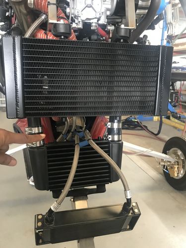 Customer photo review of SPELAB 16 Row 10AN Aluminum Engine Oil Cooler Radiator