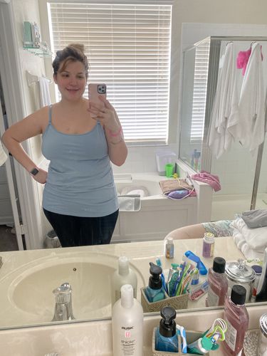 Customer photo review of Snapback© Postpartum Leggings - Black