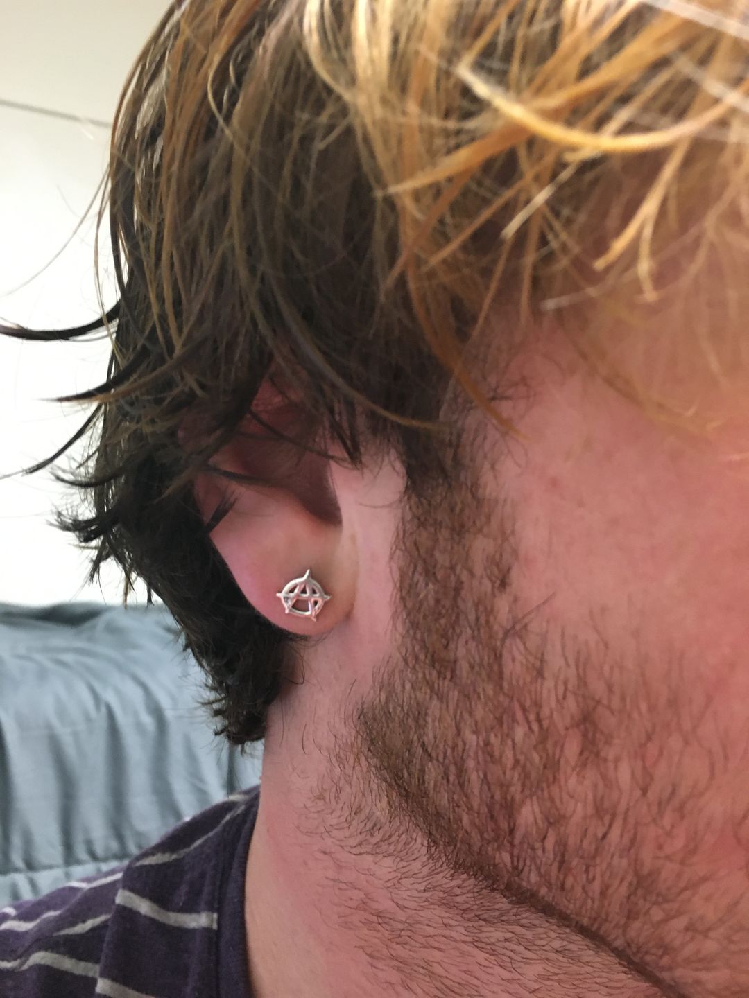Customer photo review of ANARCHY EARRINGS (STUD)