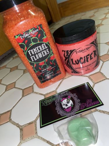 Customer photo review of Lucifer Sugar Scrub