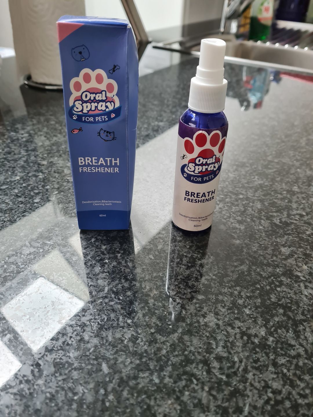 Customer photo review of Spray anti-tartre pour chien
