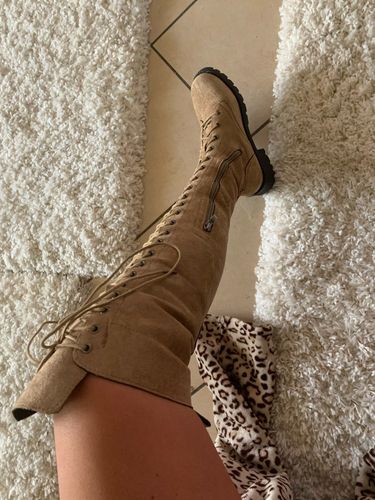 Customer photo review of Over The Knee Thigh High Boots Plus Size