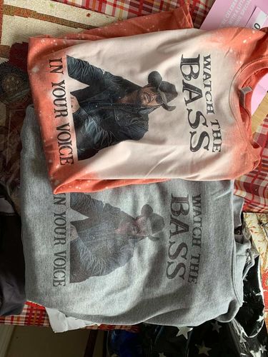 Customer photo review of Yellowstone RIP Wheeler Watch The Bass In Your Voice Tee