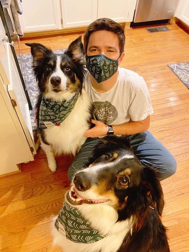 Customer photo review of Matching Bandana & Facemask Bundle