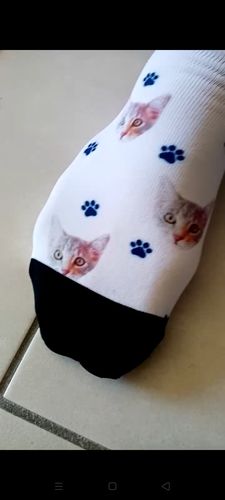 Customer photo review of Chaussettes Personnalisées Animal