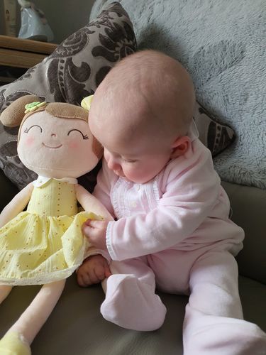 Customer photo review of Personalized Gloveleya Spring Girl Doll With Gift Bag - 5 Colors