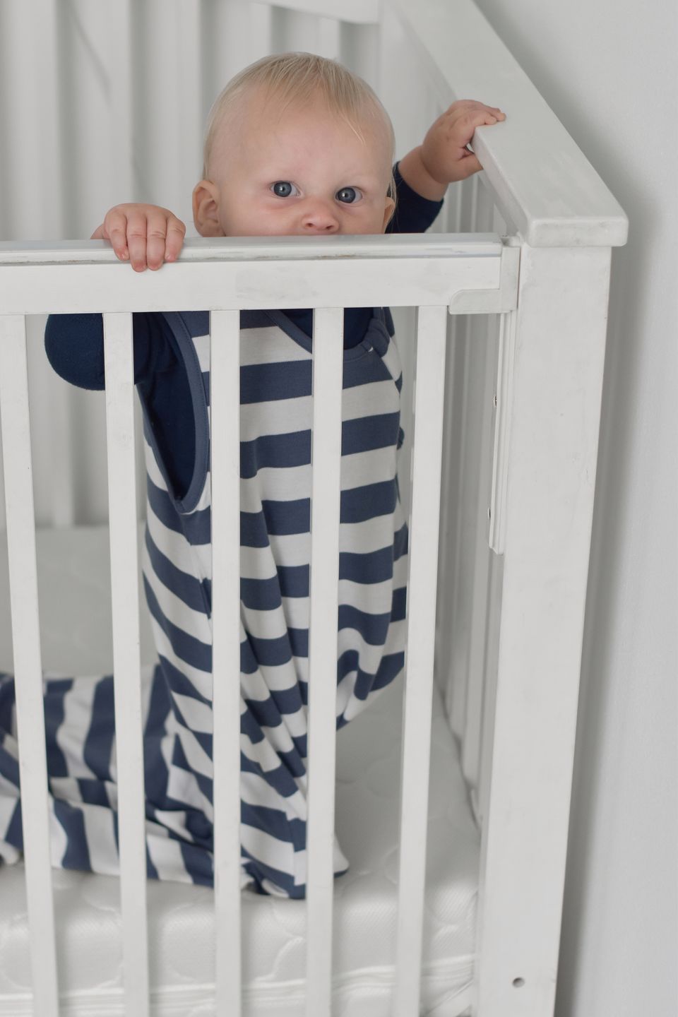 Customer photo review of Ecolino® Organic Cotton Classic Baby Sleep Bag or Sack, Deep Blue