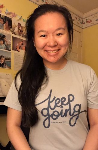 Customer photo review of Keep Going (supporting the American Foundation for Suicide Prevention) -- T-Shirt