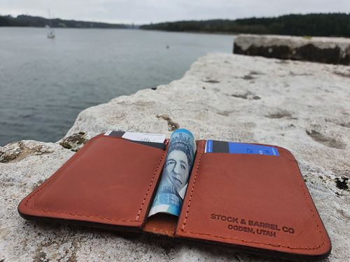 Customer photo review of No.52 | 'Chestnut' Vertical Leather Wallet