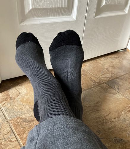 Customer photo review of J.B. Field's "Bamboo Sport" Crew Cushion-Sole Sock