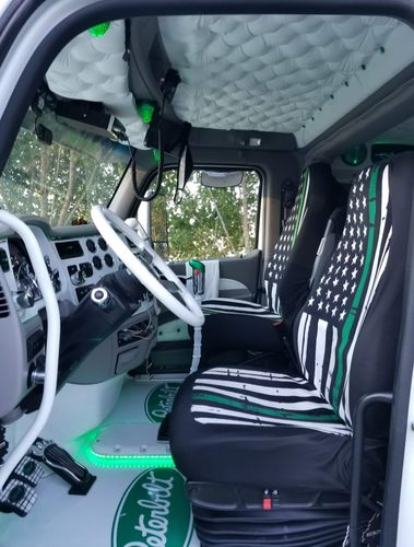 Customer photo review of Grunge Thin Green Line Universal Fit Car Seat Covers