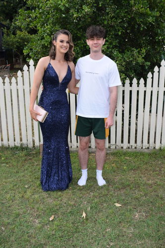 Customer photo review of Angel Sequin Gown - Navy
