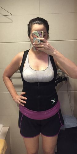 Customer photo review of Women's Sweat Enhancing Sauna Top