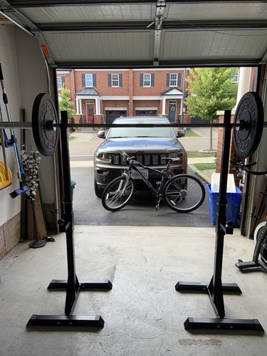 Customer photo review of Fully Adjustable Squat Rack Stands