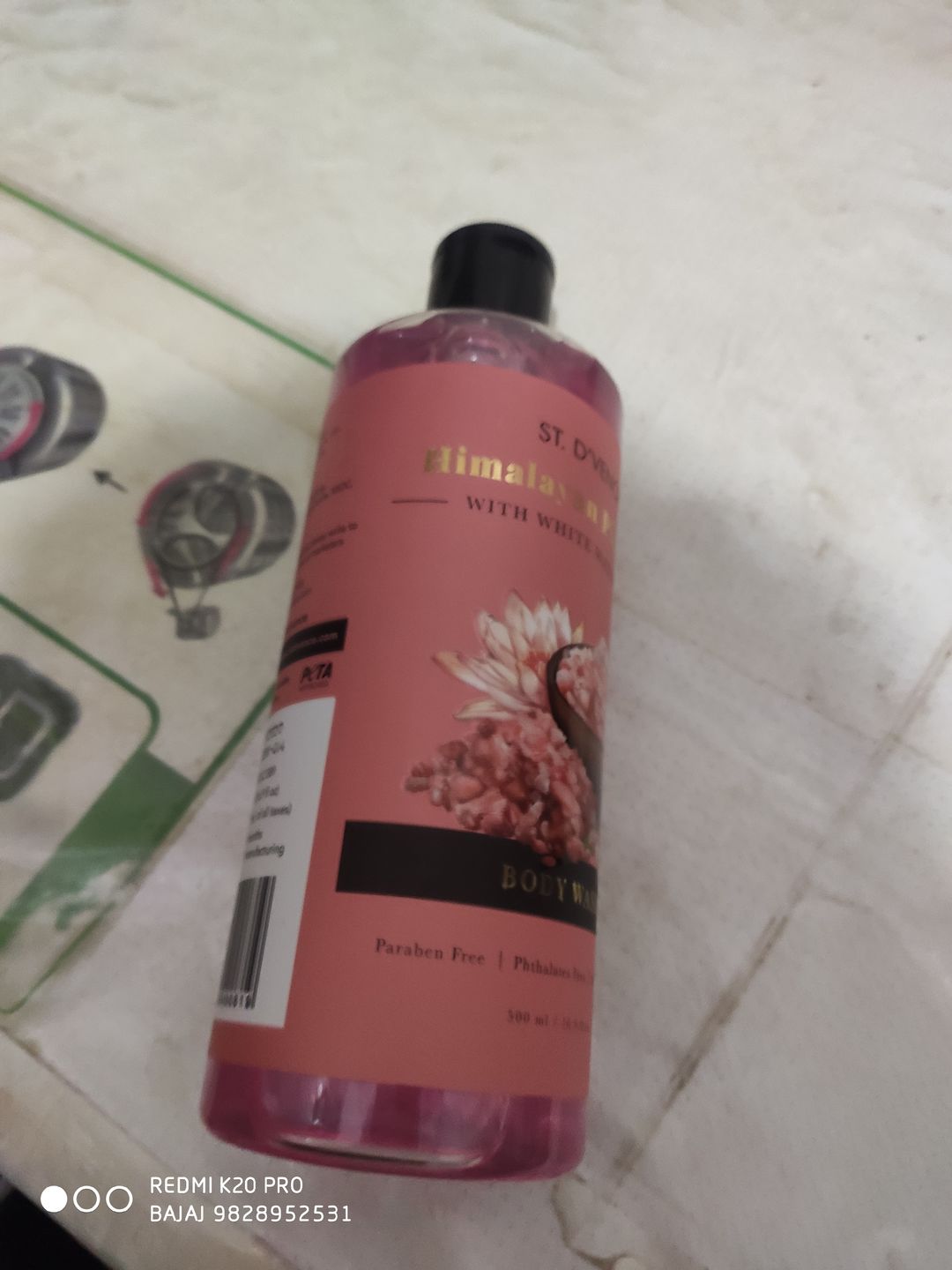 Customer photo review of Himalayan Pink Salt with White Water Lily Body Wash, 500 ml