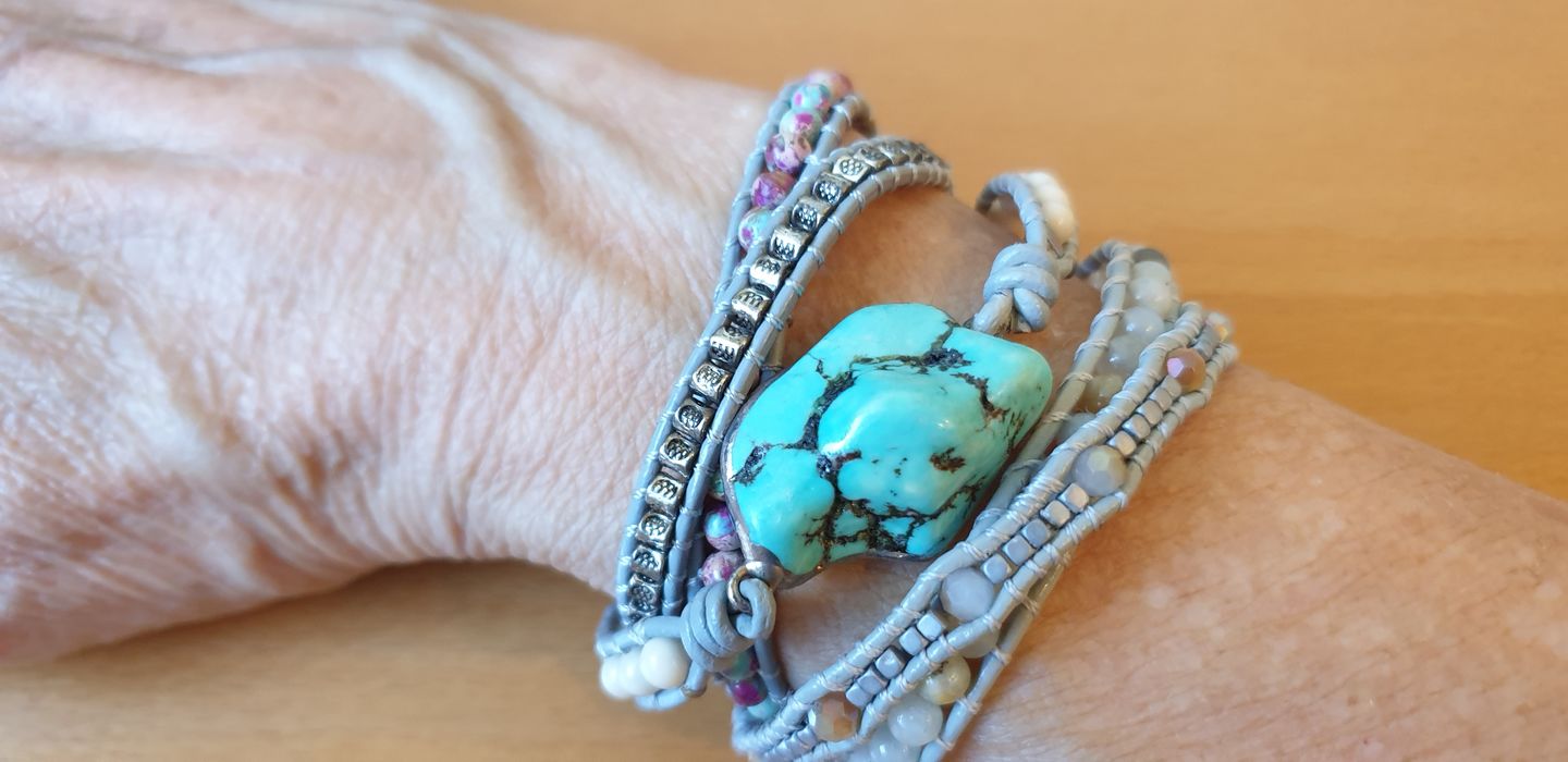 Customer photo review of OPTIMISMUS Wickelarmband Türkis