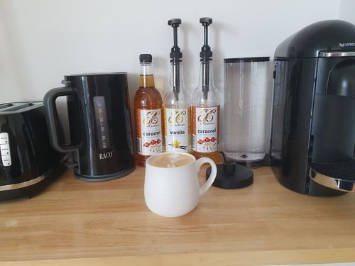 Customer photo review of Caramel Coffee Syrup