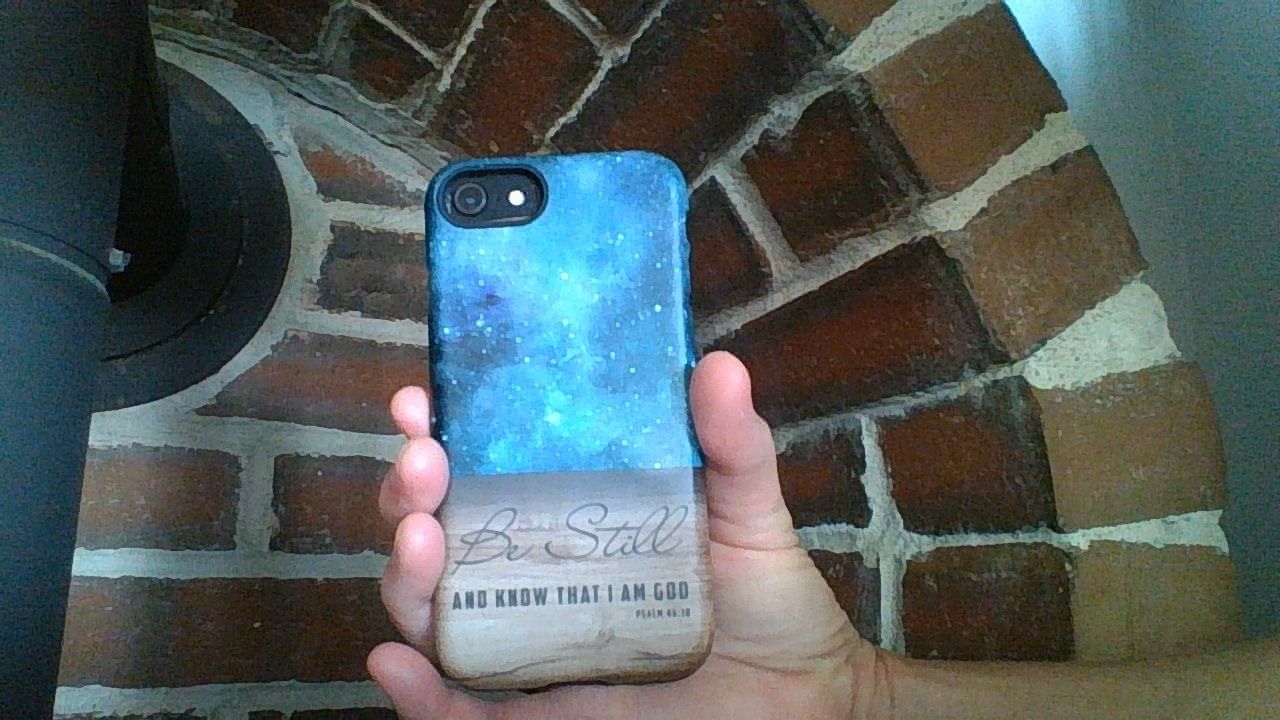 Customer photo review of Be still and know that I am God Psalm 46:10 Bible verse phone case