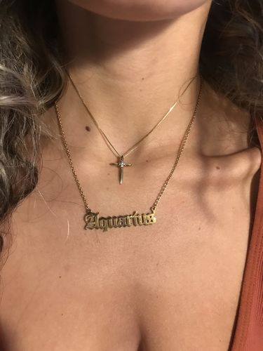 Customer photo review of Zodiac necklace
