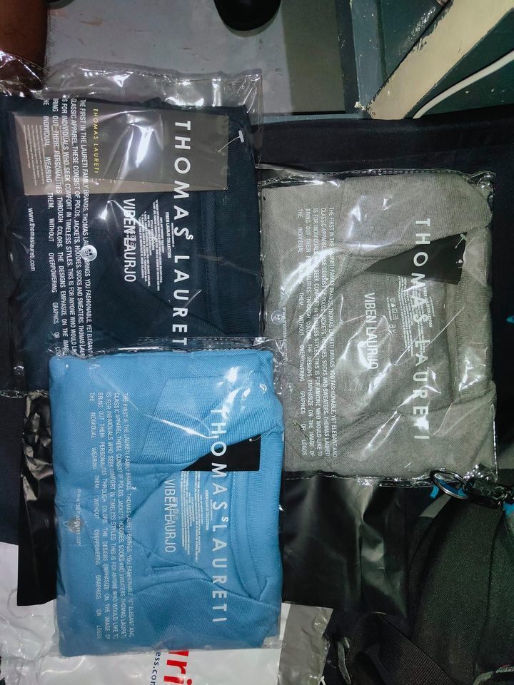 Customer photo review of Men's Thomas Laureti Navy Blue Polo Shirt