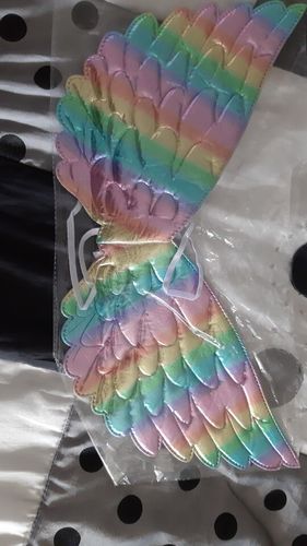 Customer photo review of Unicorn Tulle Rainbow Dress Set with a hairband and Wings